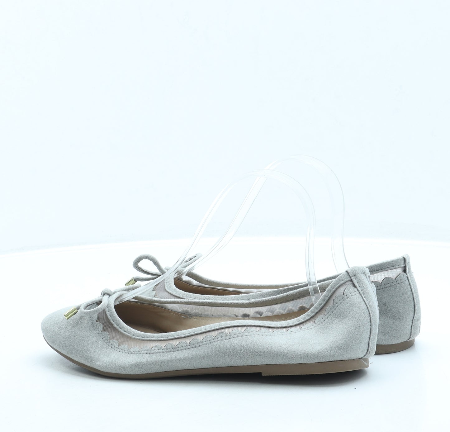 Dorothy Perkins Womens Grey Suede Ballet Flat UK 6