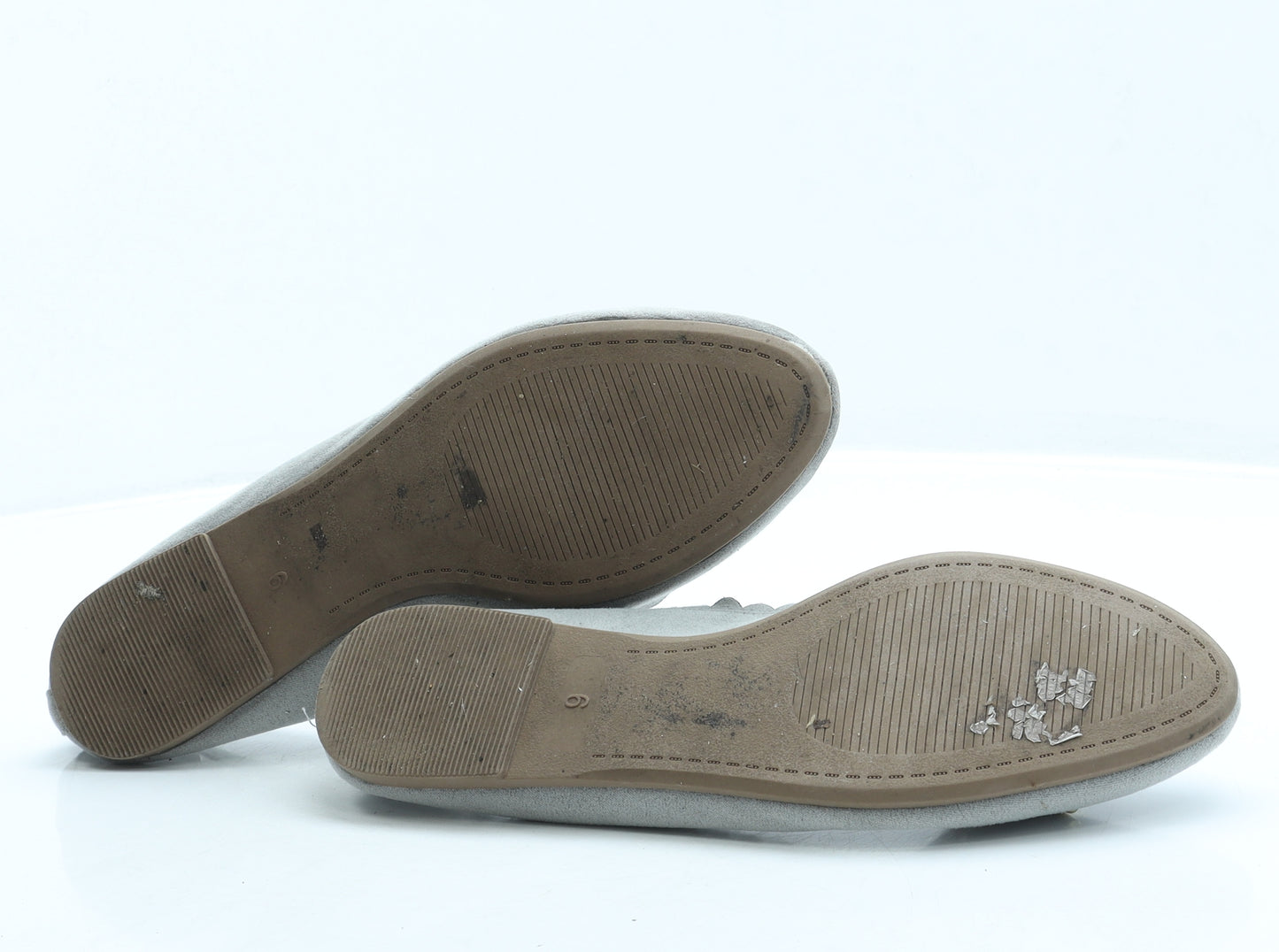 Dorothy Perkins Womens Grey Suede Ballet Flat UK 6