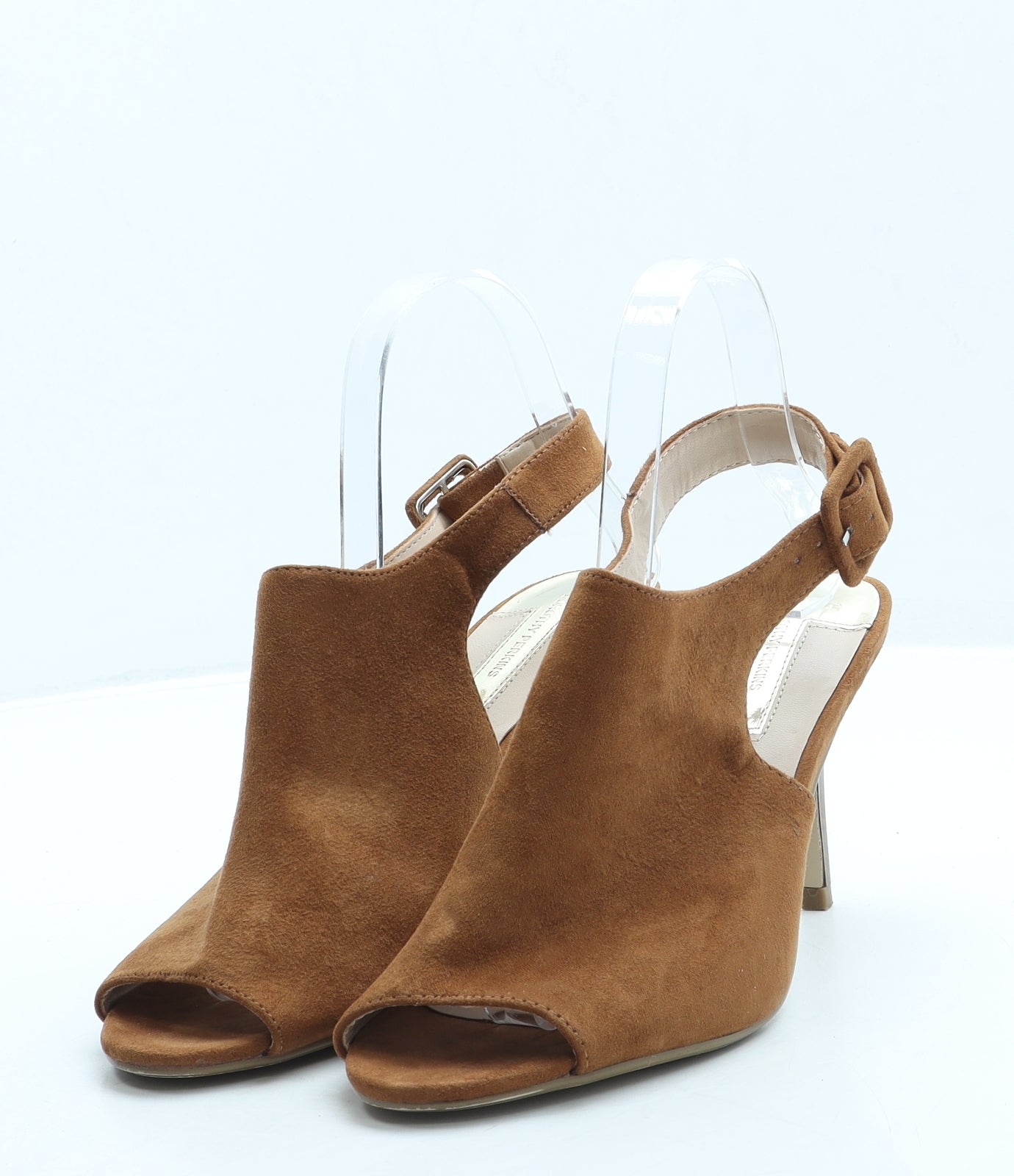Dorothy Perkins Womens Brown Suede Slingback Heel UK 6