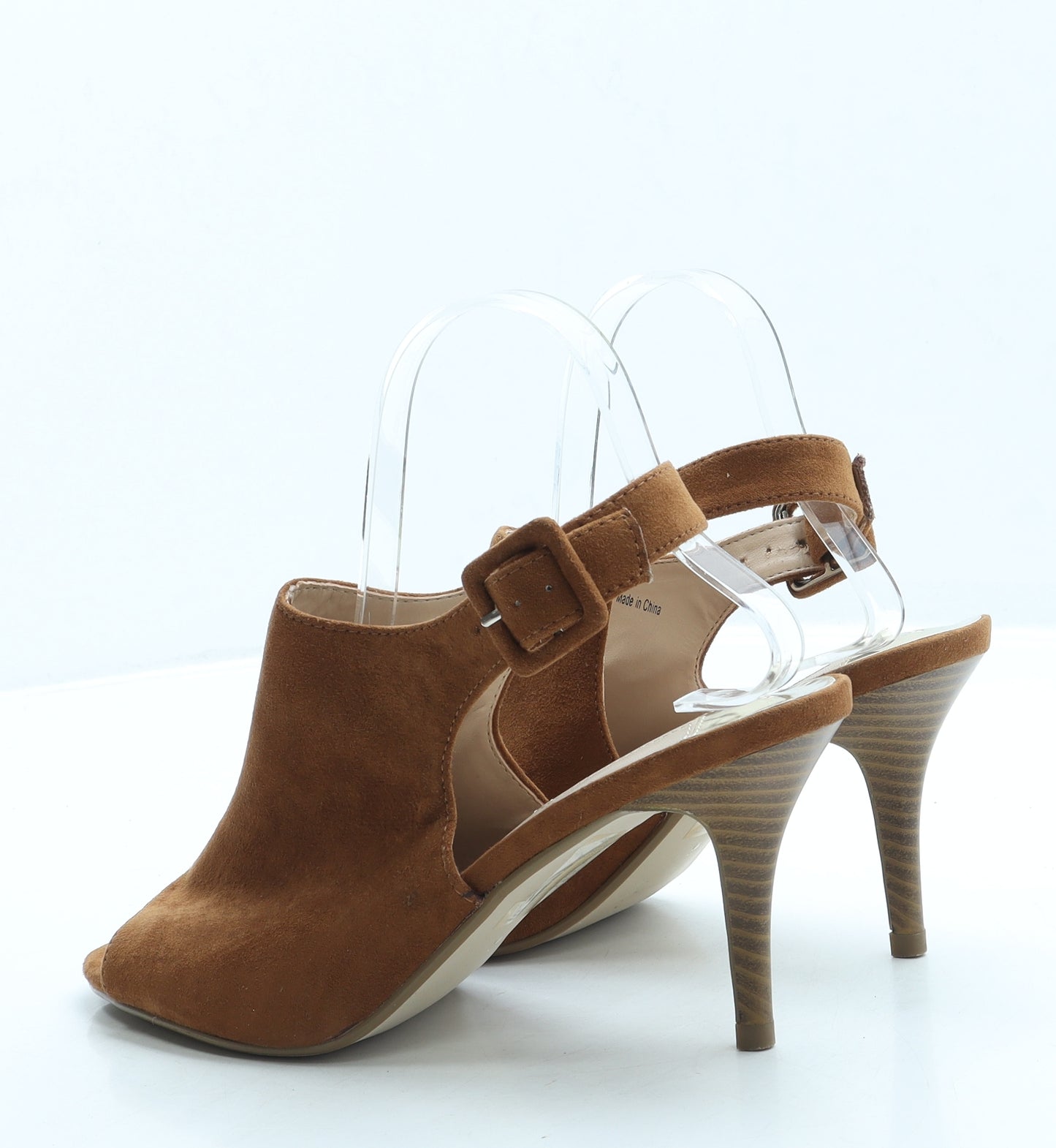 Dorothy Perkins Womens Brown Suede Slingback Heel UK 6