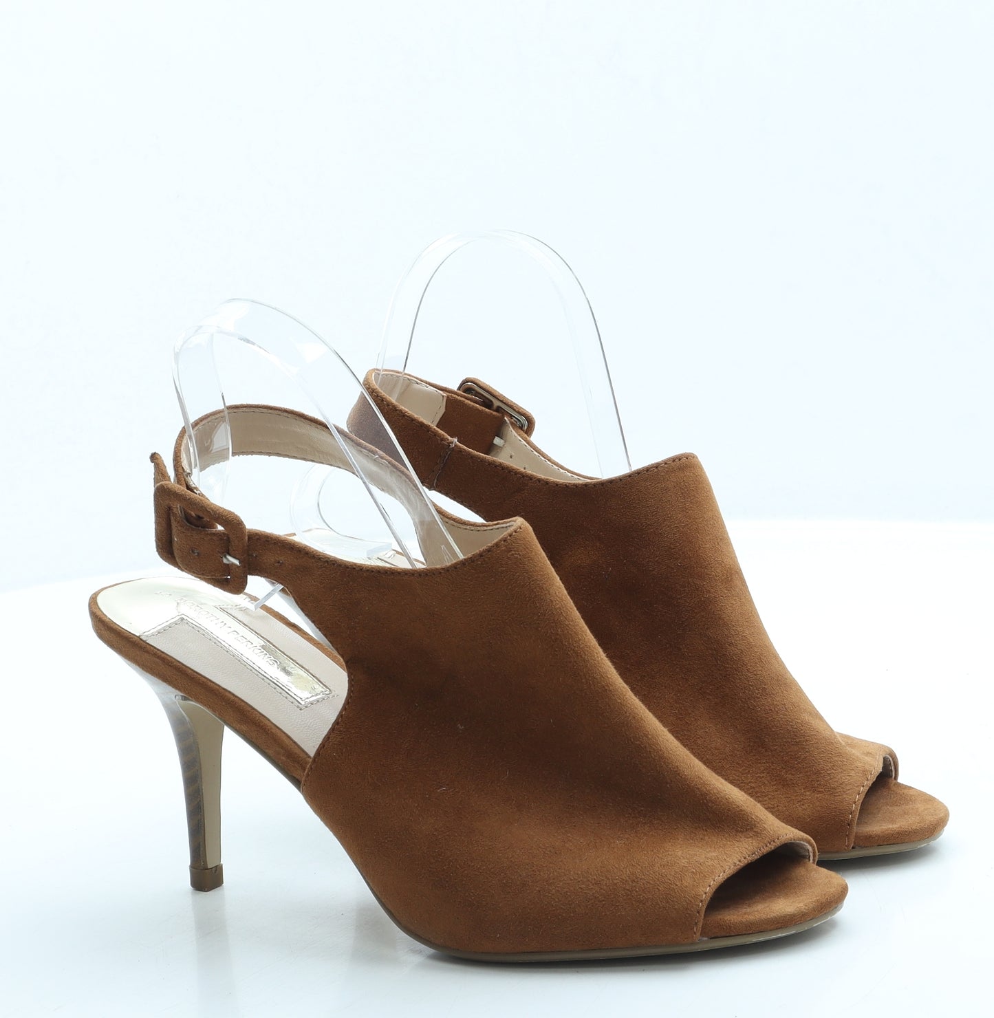 Dorothy Perkins Womens Brown Suede Slingback Heel UK 6