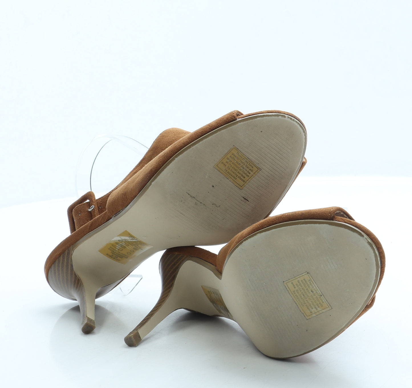 Dorothy Perkins Womens Brown Suede Slingback Heel UK 6