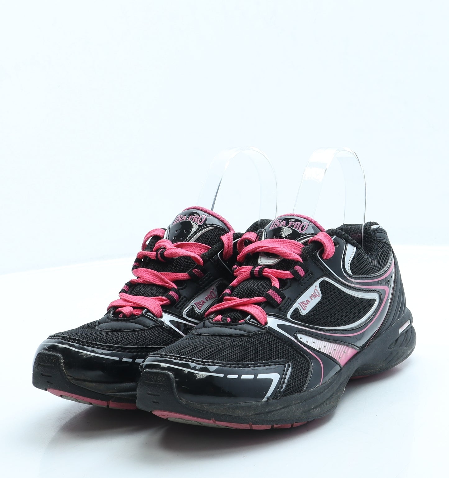 USA Pro Womens Black Polyester Trainer UK 4 37