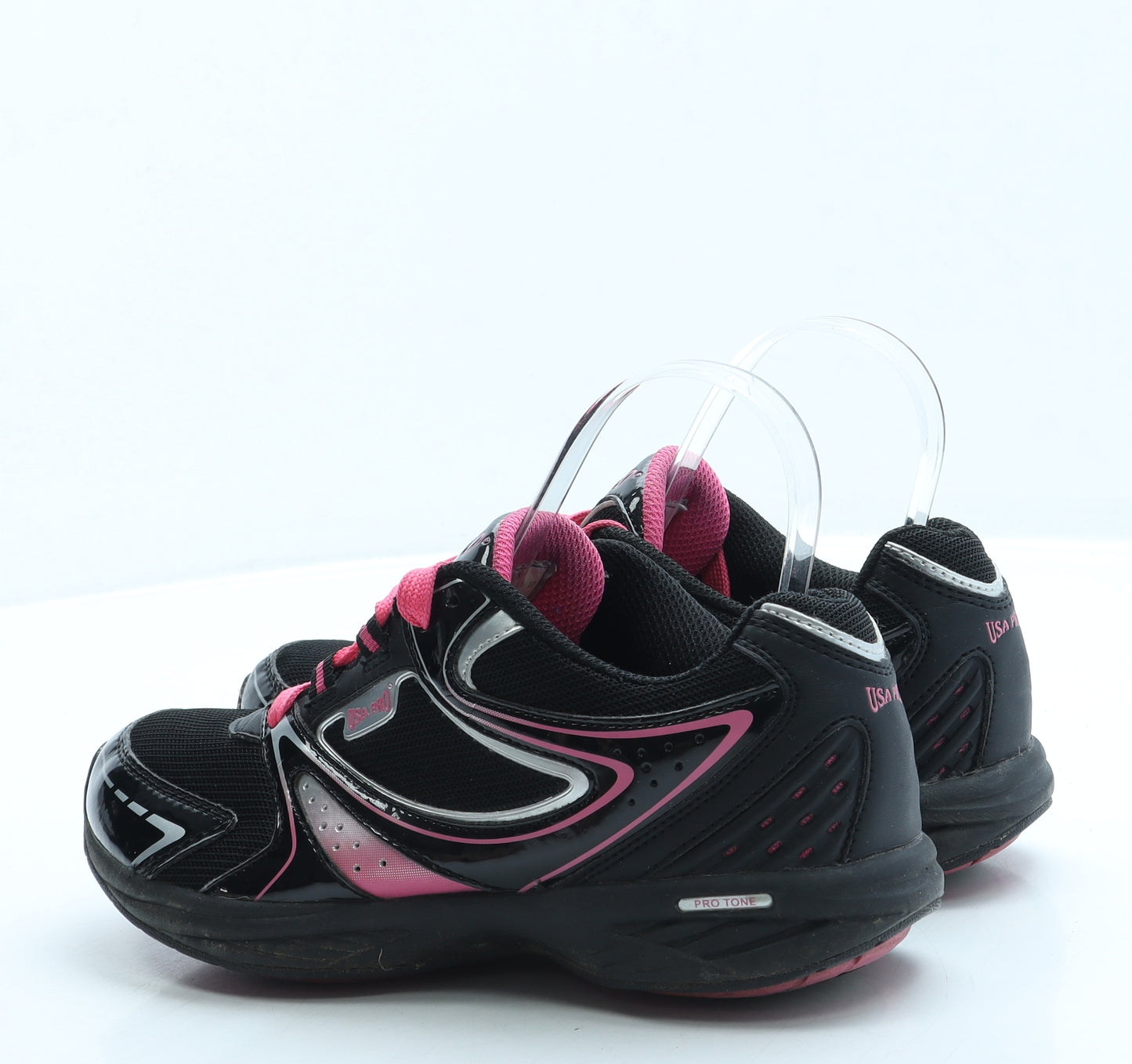 USA Pro Womens Black Polyester Trainer UK 4 37