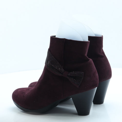 Nature's Own Womens Purple Suede Bootie Boot UK 5 38