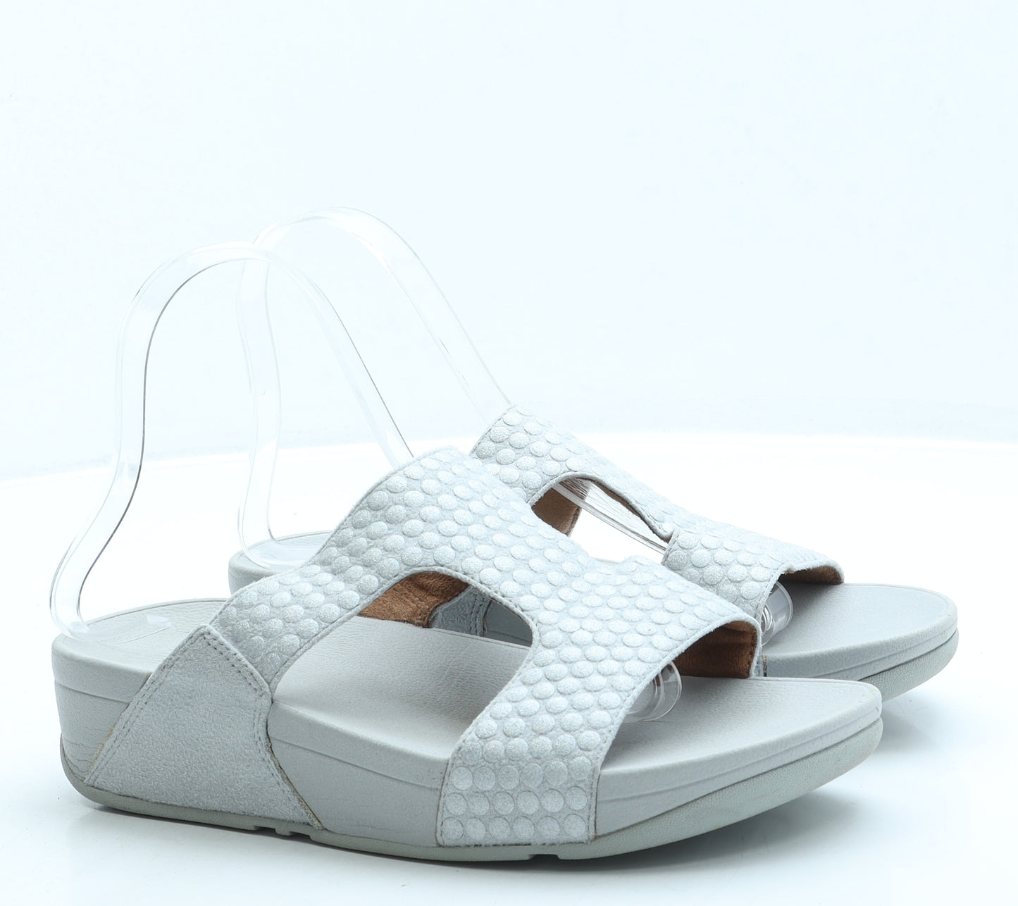FitFlop Womens Grey Polyester Slip On Sandal UK 5 38