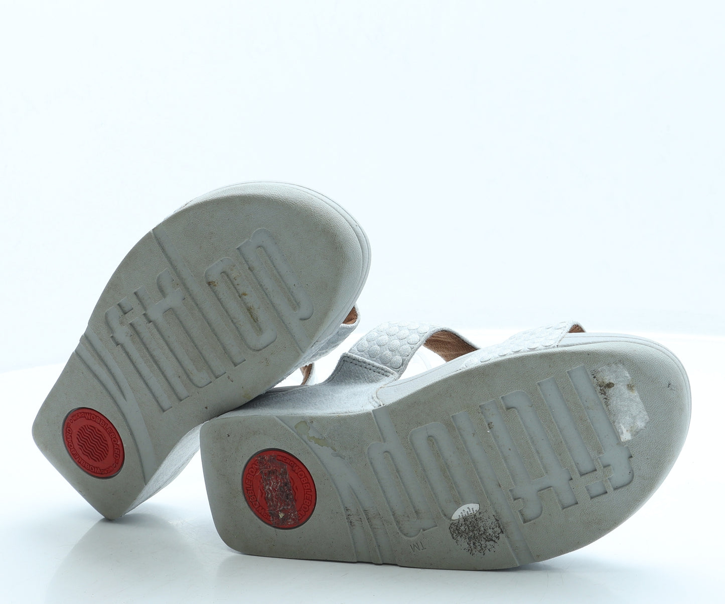 FitFlop Womens Grey Polyester Slip On Sandal UK 5 38