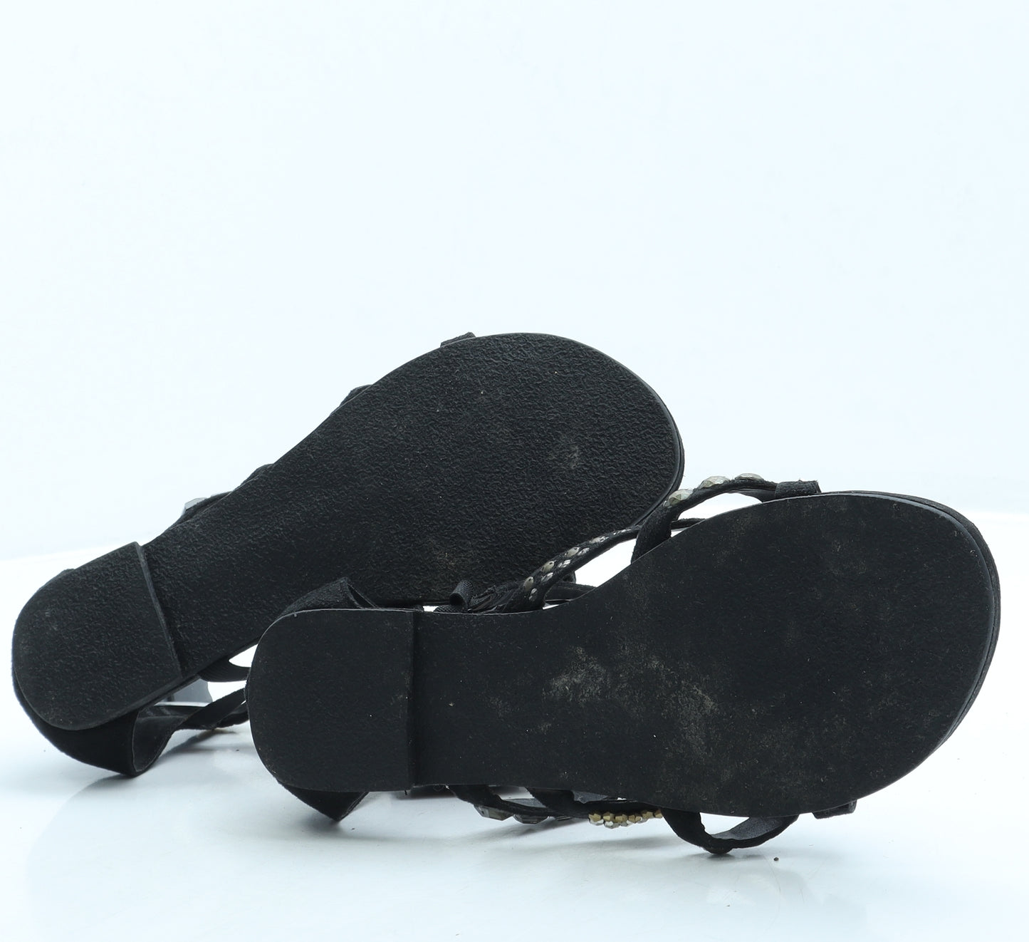 Dorothy Perkins Womens Black Suede Gladiator Sandal UK 5