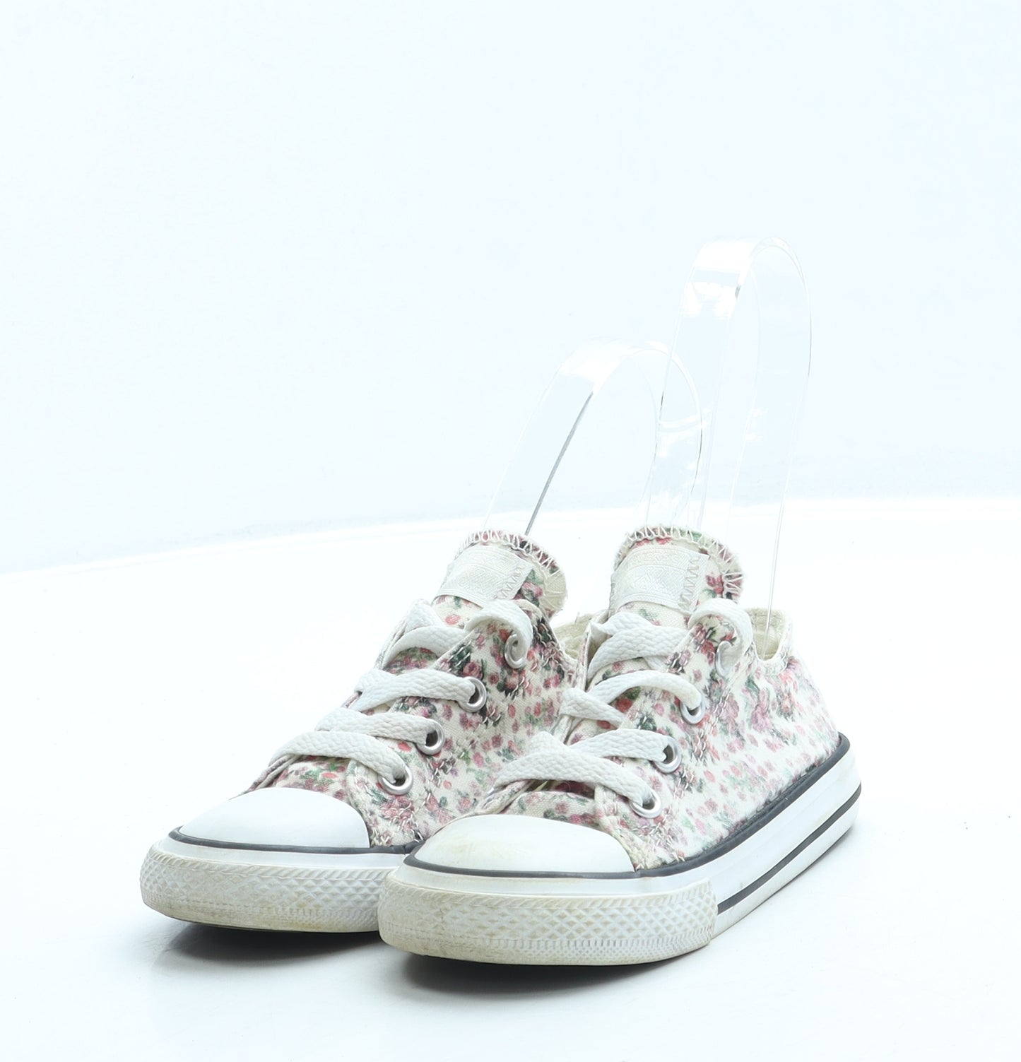 Converse Girls Beige Floral Fabric Trainer UK 7 23