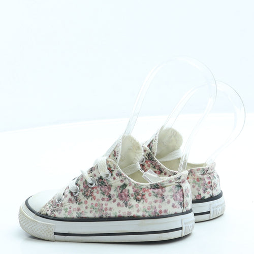 Converse Girls Beige Floral Fabric Trainer UK 7 23