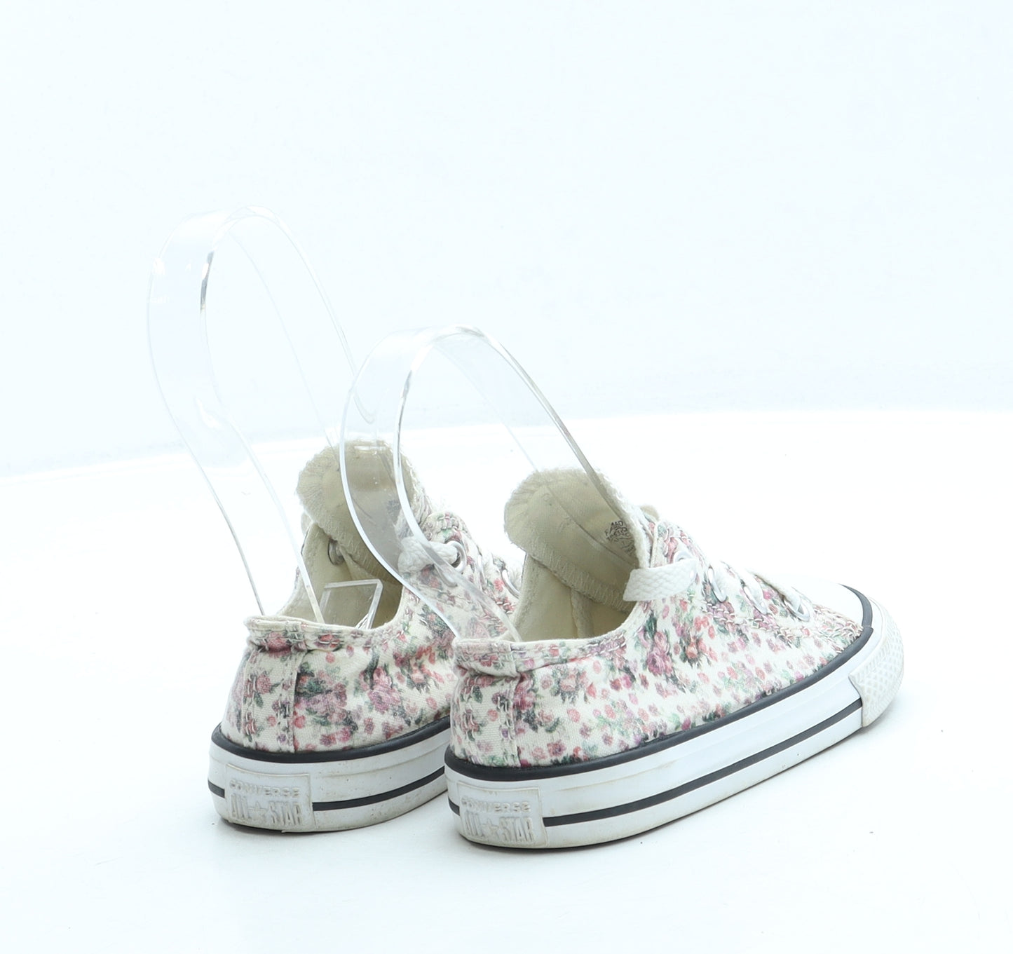 Converse Girls Beige Floral Fabric Trainer UK 7 23