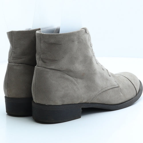F&F Womens Grey Polyester Chukka Boot UK 6.5