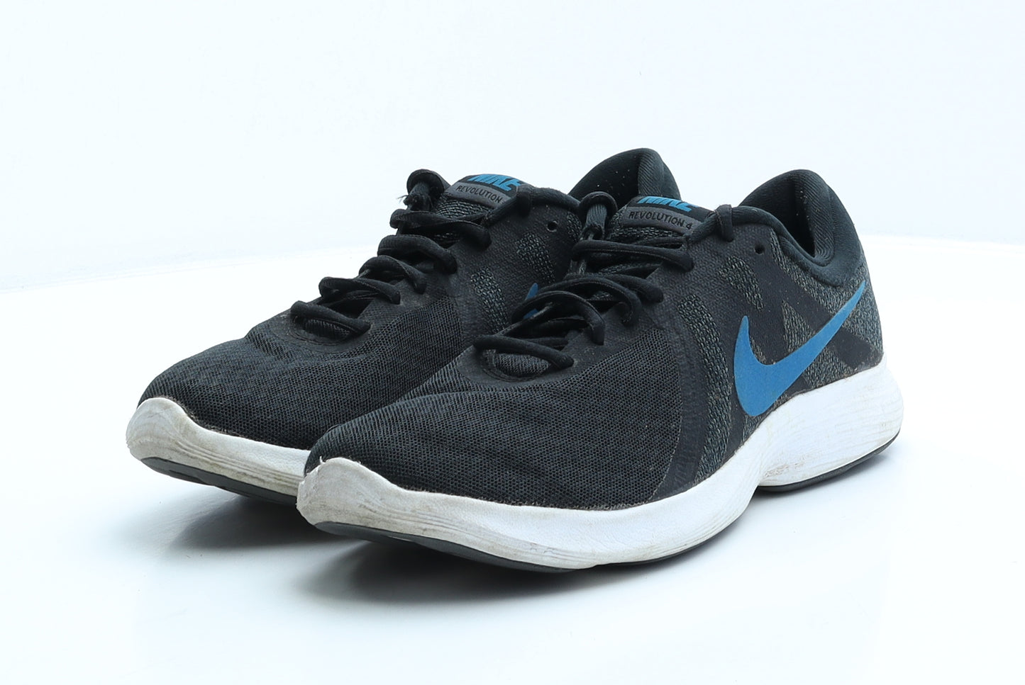 Nike Mens Black Geometric Polyester Trainer UK 6 40 US 7 - Revolution 4