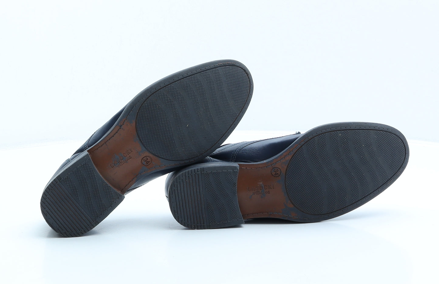 Lasocki Boys Blue Leather Derby Dress UK 2 34