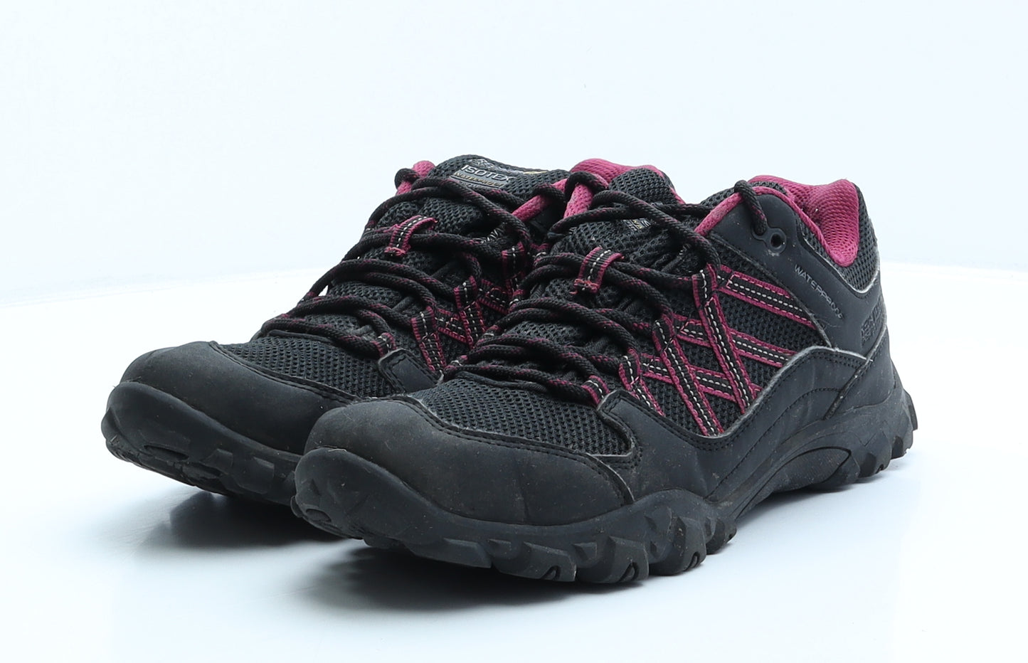 Regatta Womens Black Geometric Polyester Trainer UK 7 41 US 9