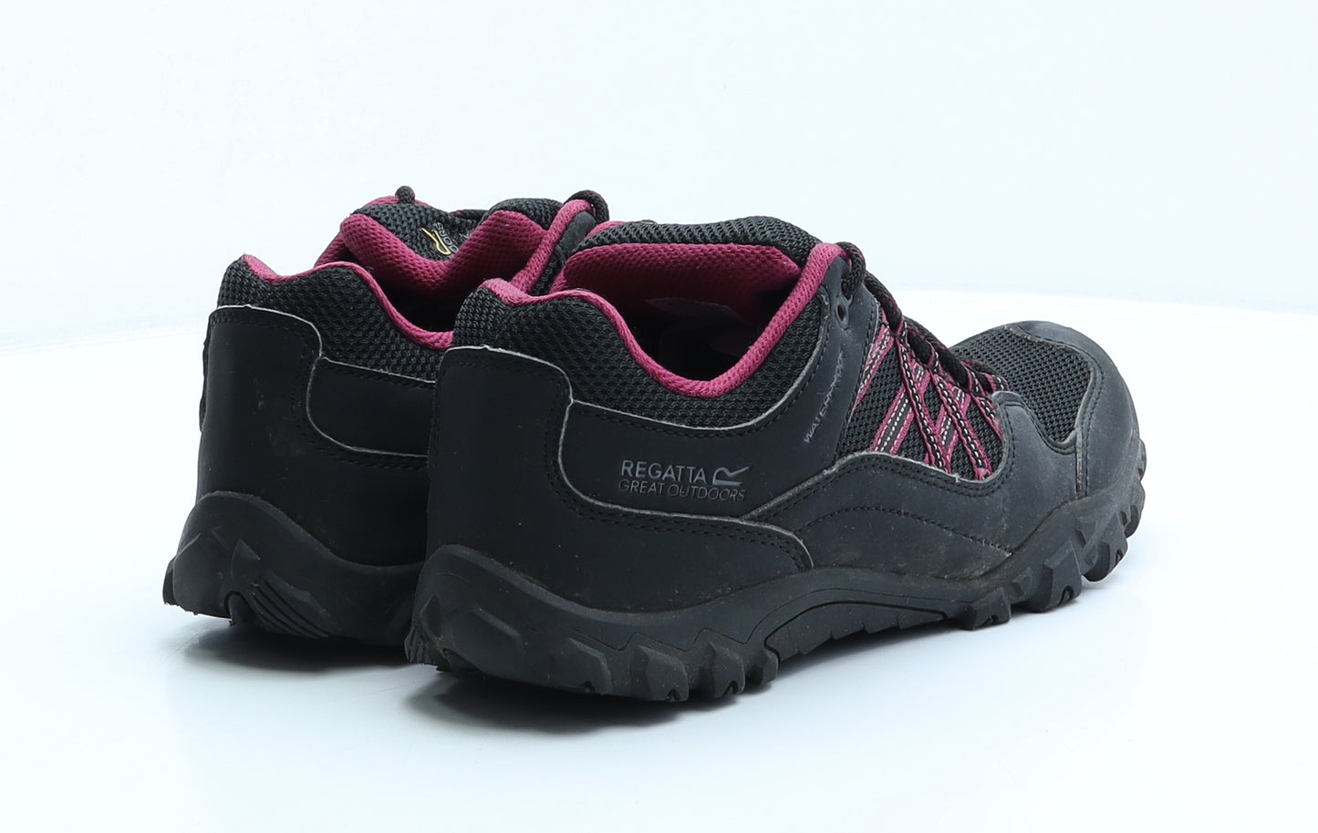 Regatta Womens Black Geometric Polyester Trainer UK 7 41 US 9
