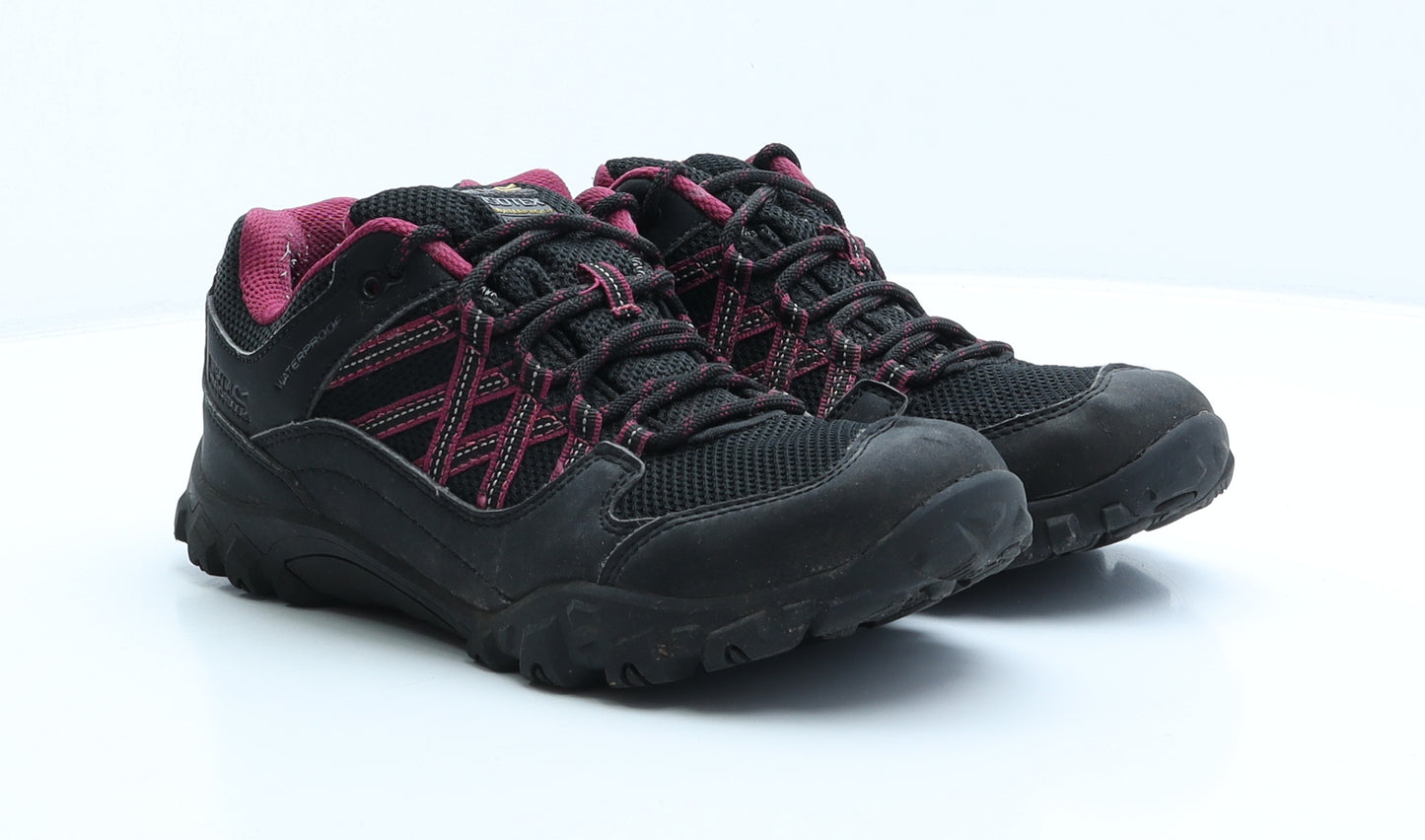 Regatta Womens Black Geometric Polyester Trainer UK 7 41 US 9