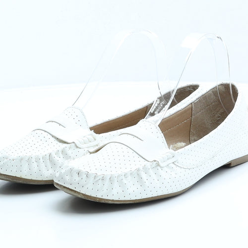 F&F Womens White Spotted Synthetic Ballet Flat UK 6 39