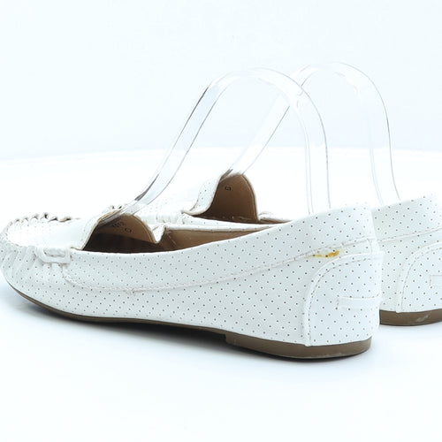 F&F Womens White Spotted Synthetic Ballet Flat UK 6 39