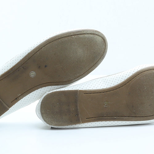 F&F Womens White Spotted Synthetic Ballet Flat UK 6 39