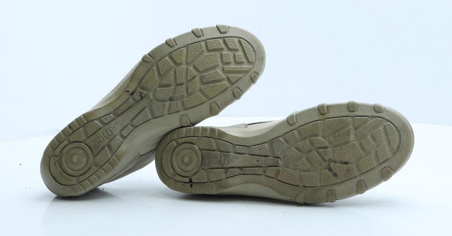 Hotter Womens Beige Leather Trainer UK 7