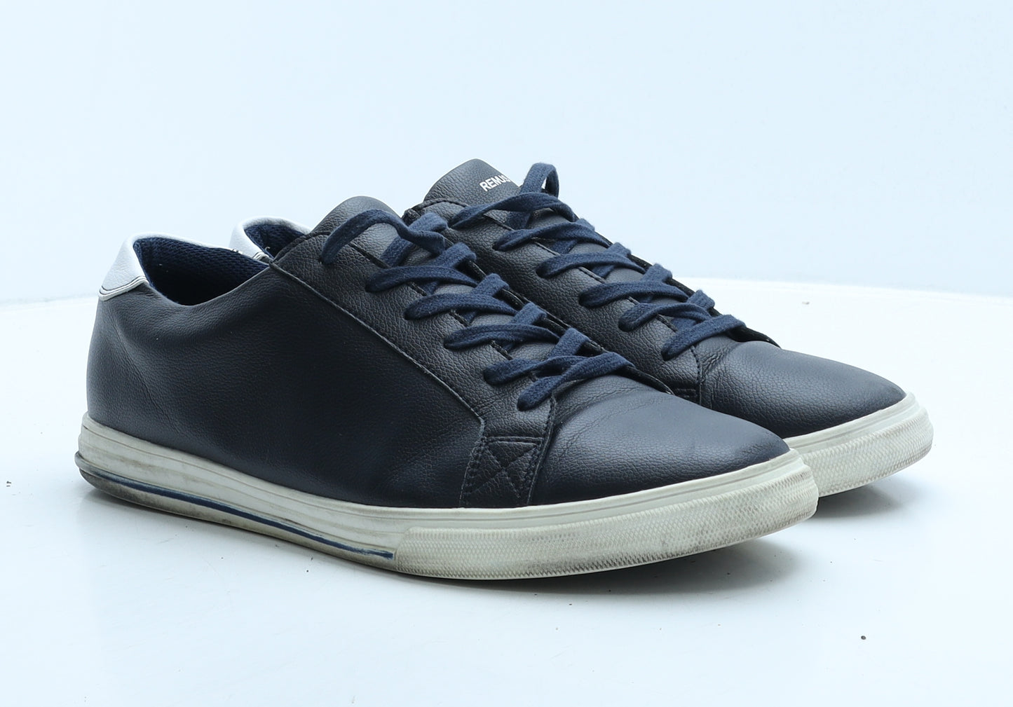 Remus Uomo Mens Blue Leather Trainer Casual UK 11 44