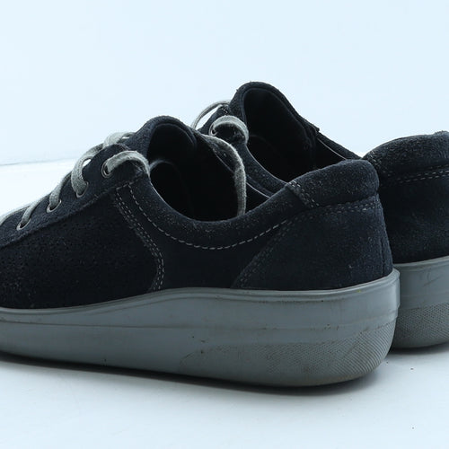 FootGlove Womens Blue Suede Trainer Casual UK 6