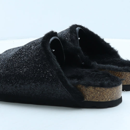 TU Womens Black Synthetic Slip On Slipper UK