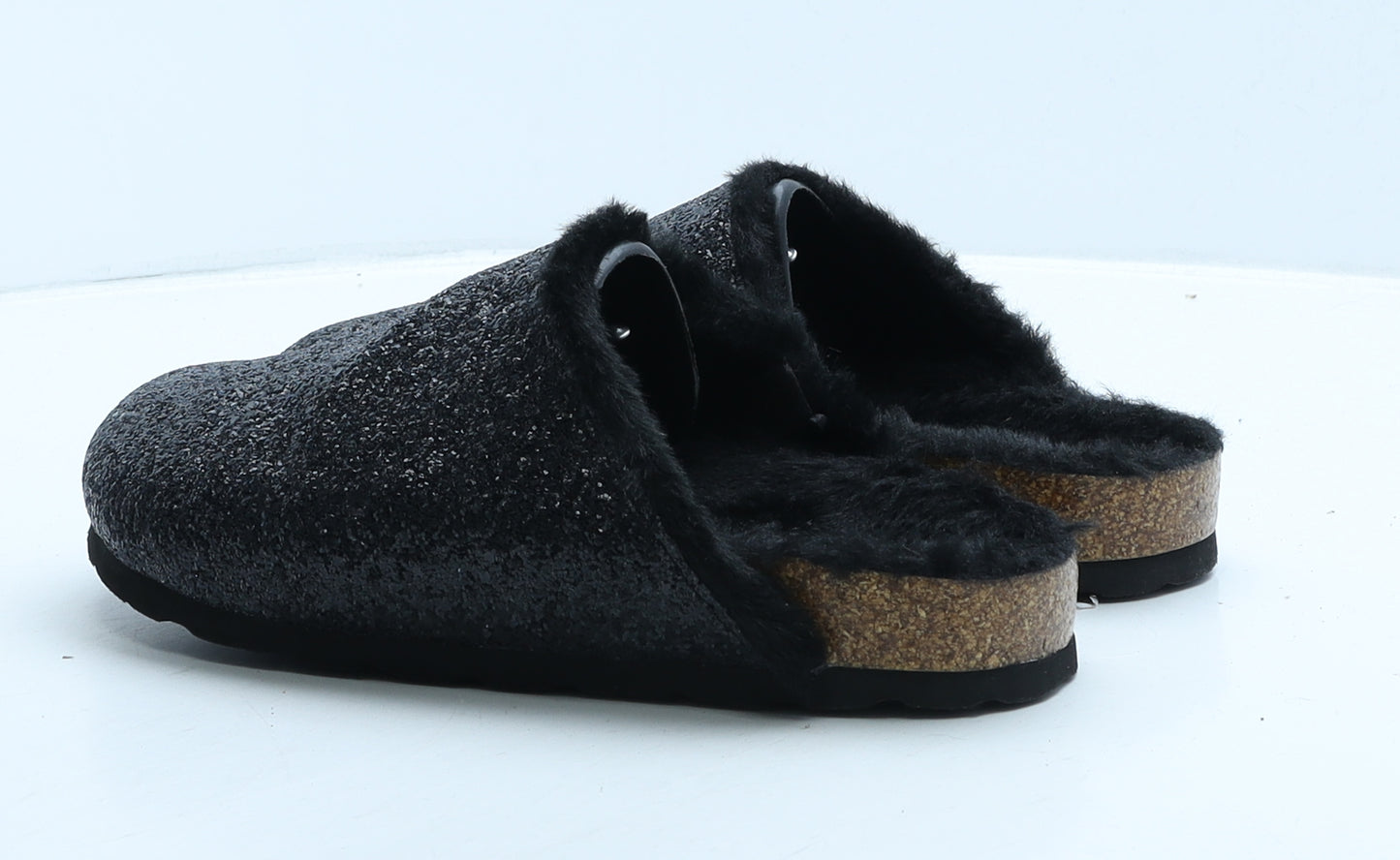 TU Womens Black Synthetic Slip On Slipper UK