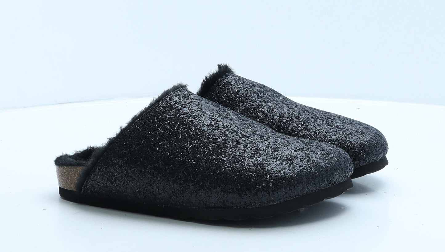 TU Womens Black Synthetic Slip On Slipper UK
