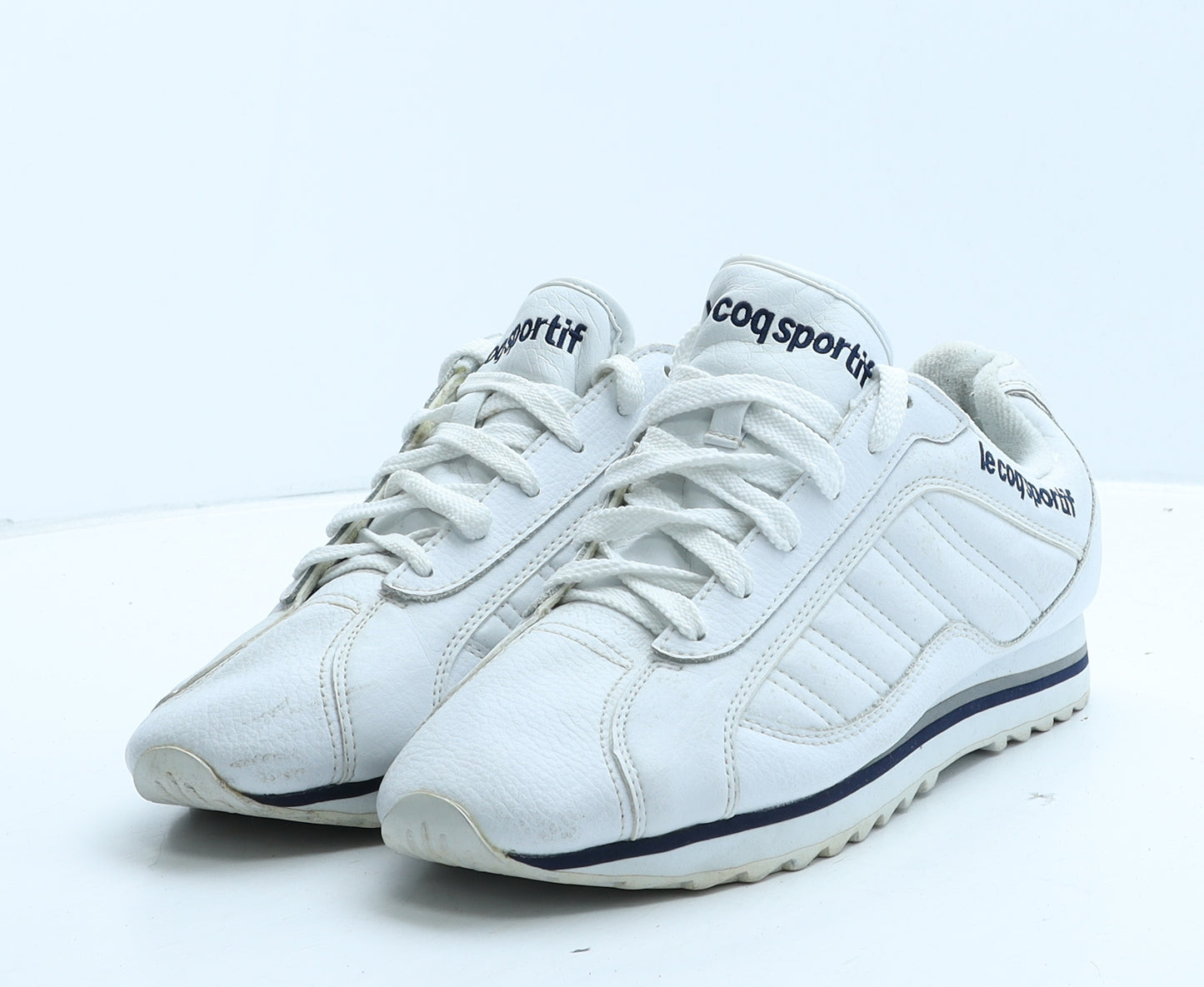 le coq sportif Mens White Leather Trainer UK 8 42