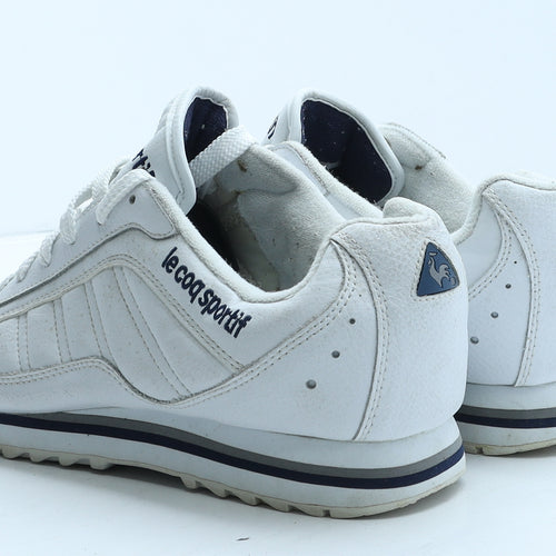 le coq sportif Mens White Leather Trainer UK 8 42