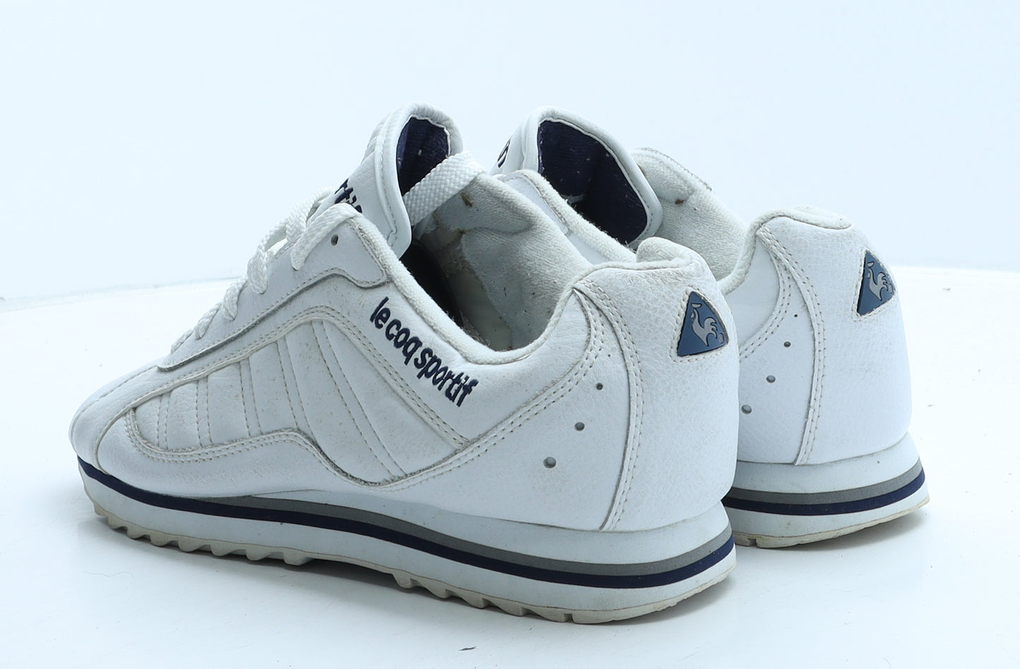 le coq sportif Mens White Leather Trainer UK 8 42