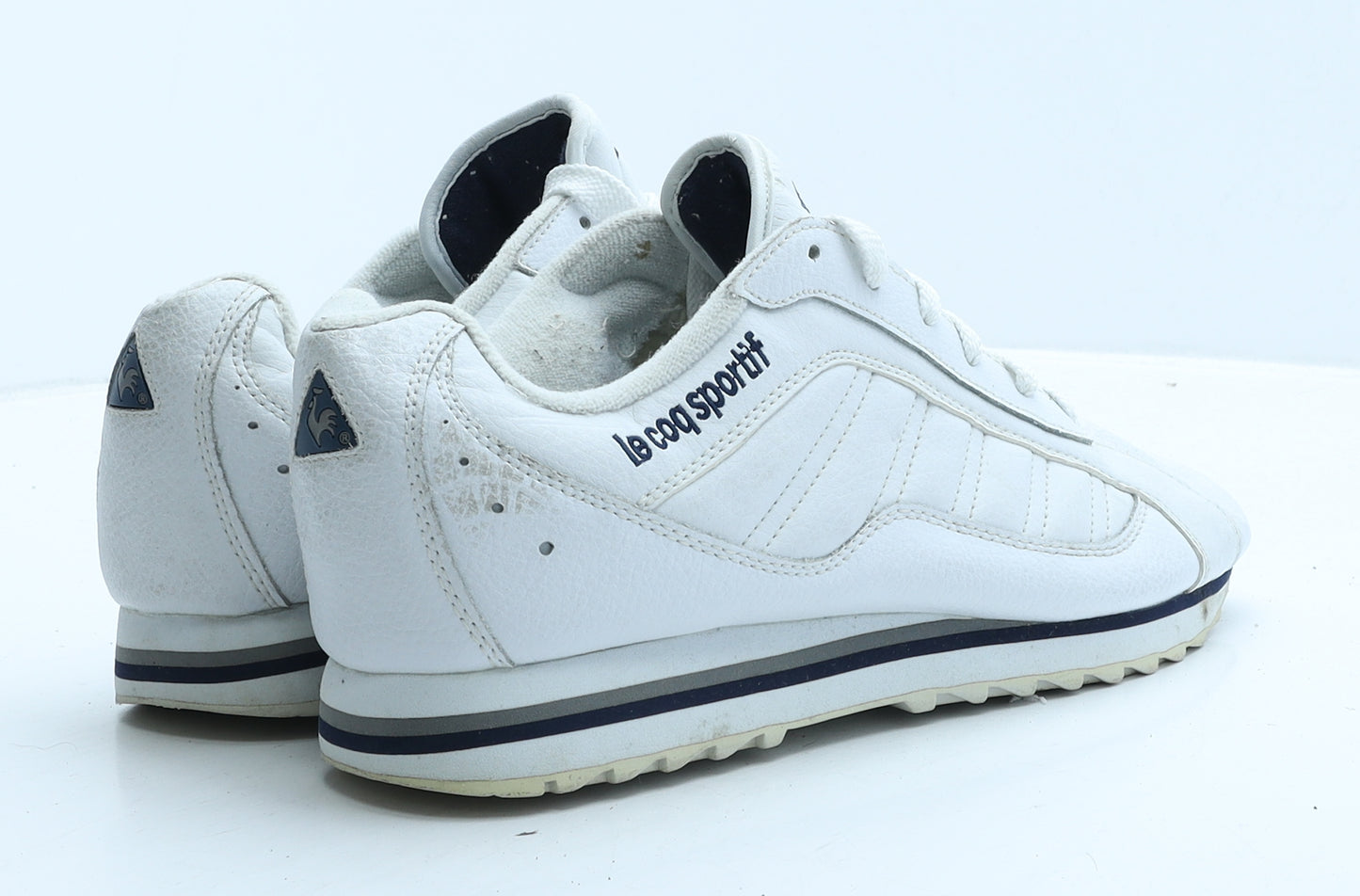 le coq sportif Mens White Leather Trainer UK 8 42