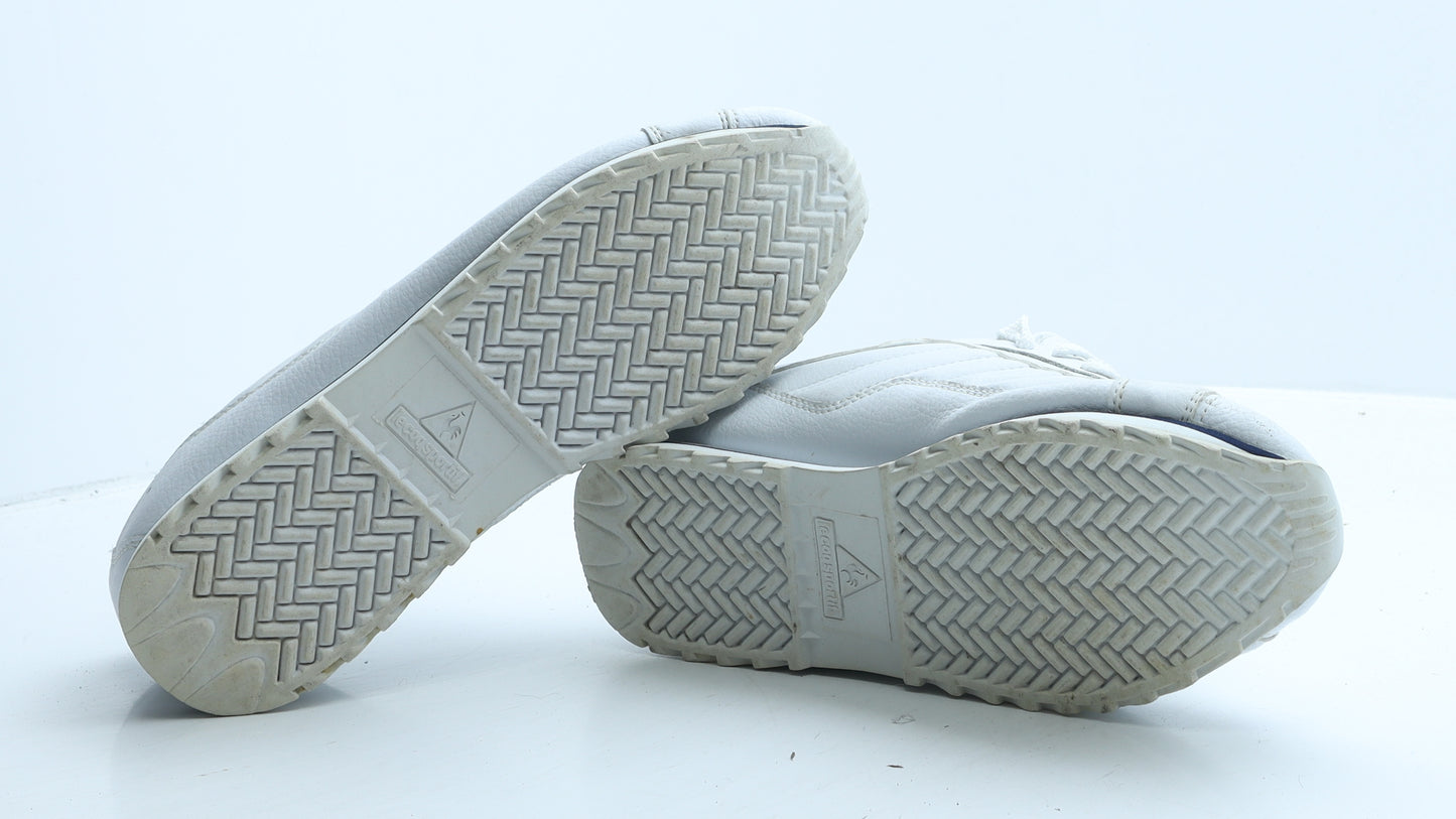 le coq sportif Mens White Leather Trainer UK 8 42
