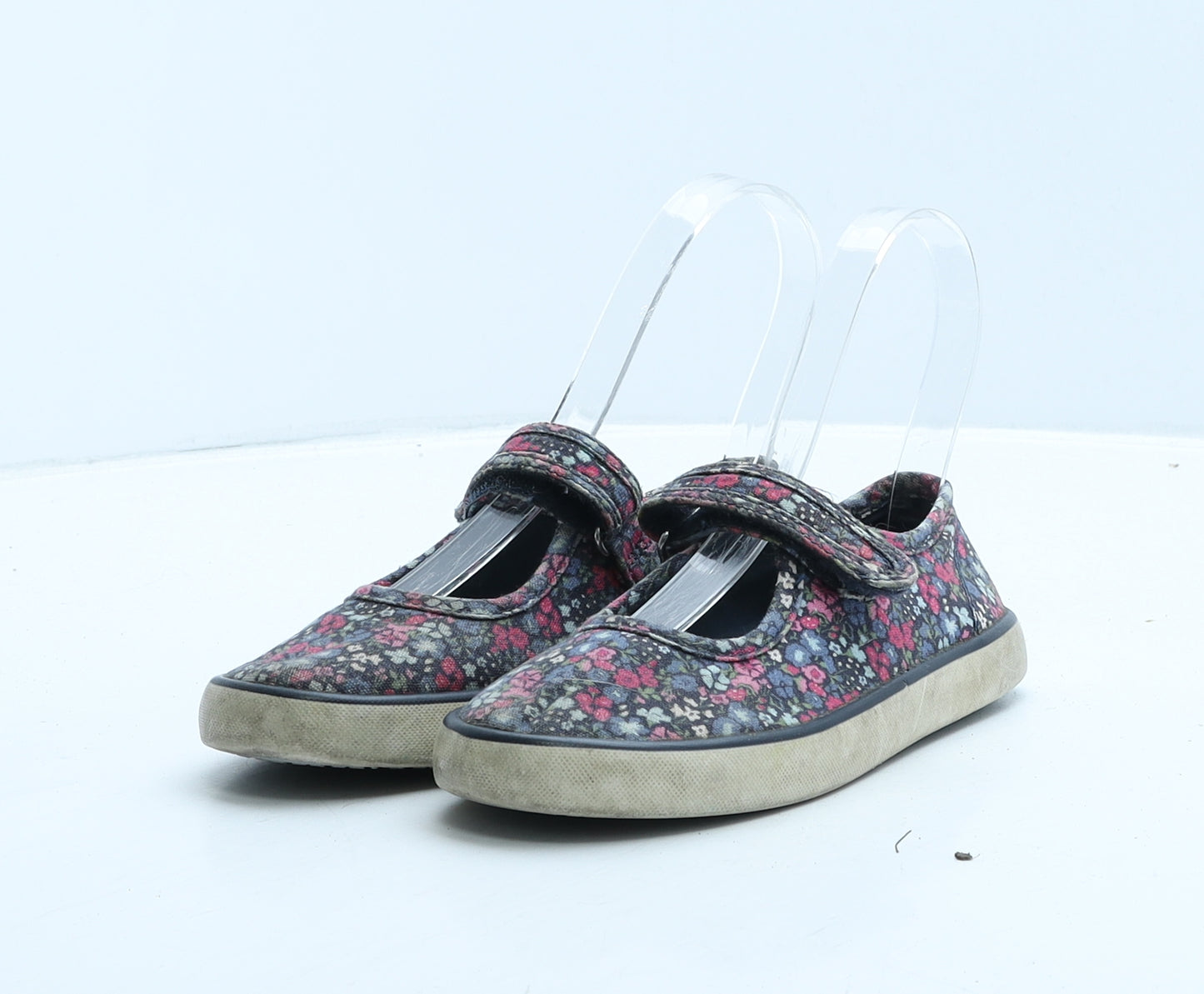 Start-Rite Girls Blue Floral Fabric Strappy Flat UK 11 29