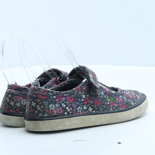 Start-Rite Girls Blue Floral Fabric Strappy Flat UK 11 29