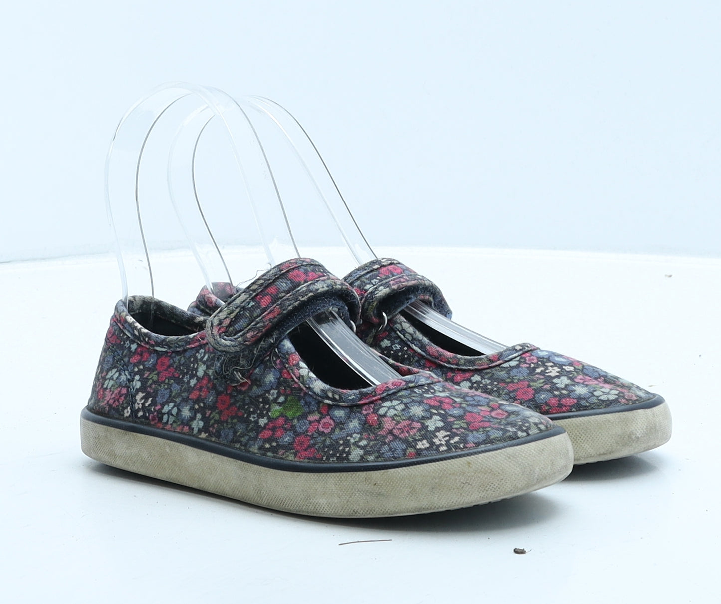 Start-Rite Girls Blue Floral Fabric Strappy Flat UK 11 29