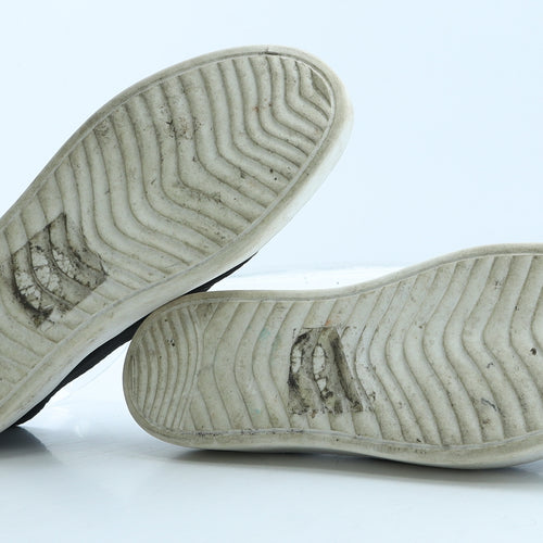 Primark Womens Black Geometric Fabric Loafer Casual UK 7