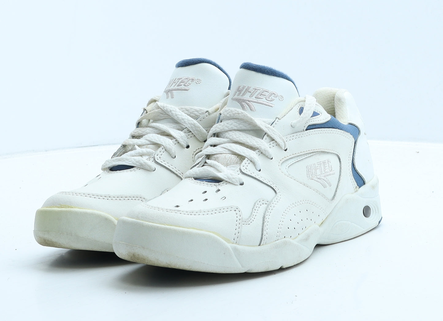 Hi-Tec Mens White Geometric Leather Trainer UK 7 40