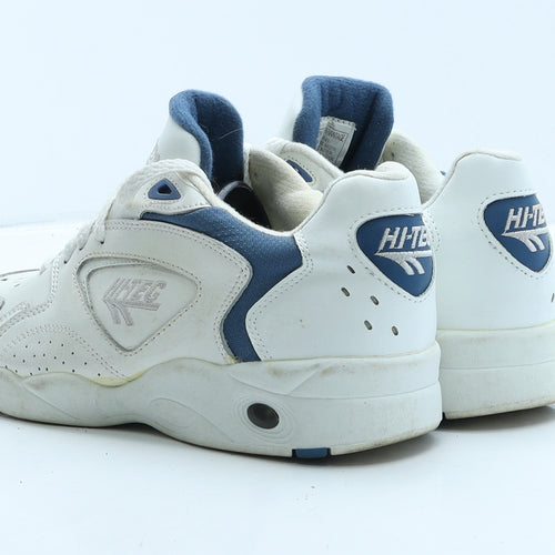Hi-Tec Mens White Geometric Leather Trainer UK 7 40