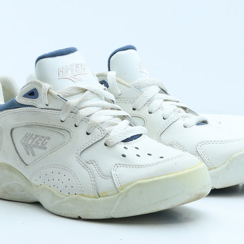 Hi-Tec Mens White Geometric Leather Trainer UK 7 40