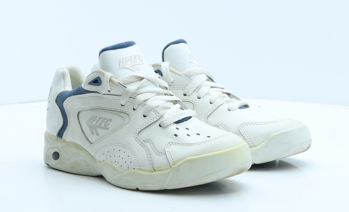 Hi-Tec Mens White Geometric Leather Trainer UK 7 40