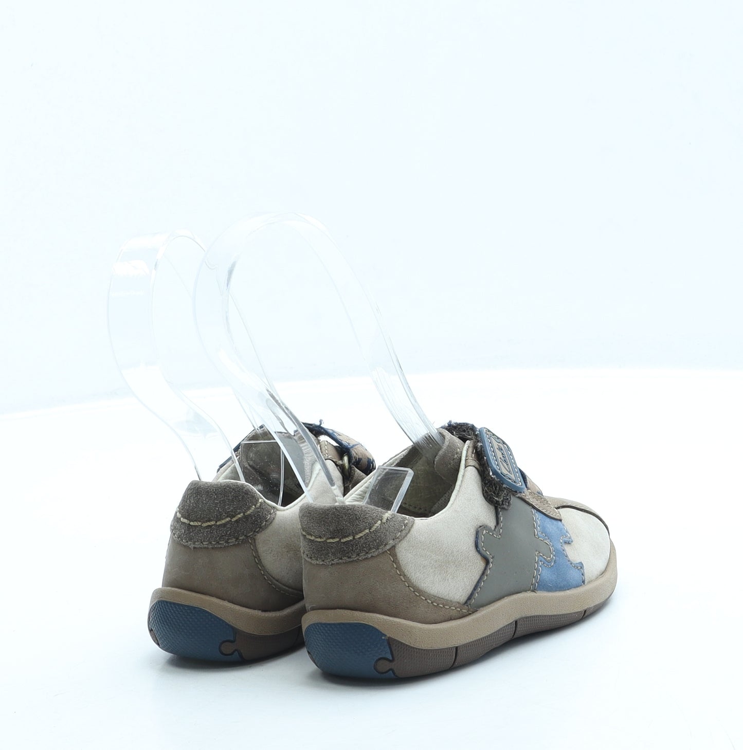 Clarks Boys Brown Polyester Trainer UK 5 - Puzzle Piece