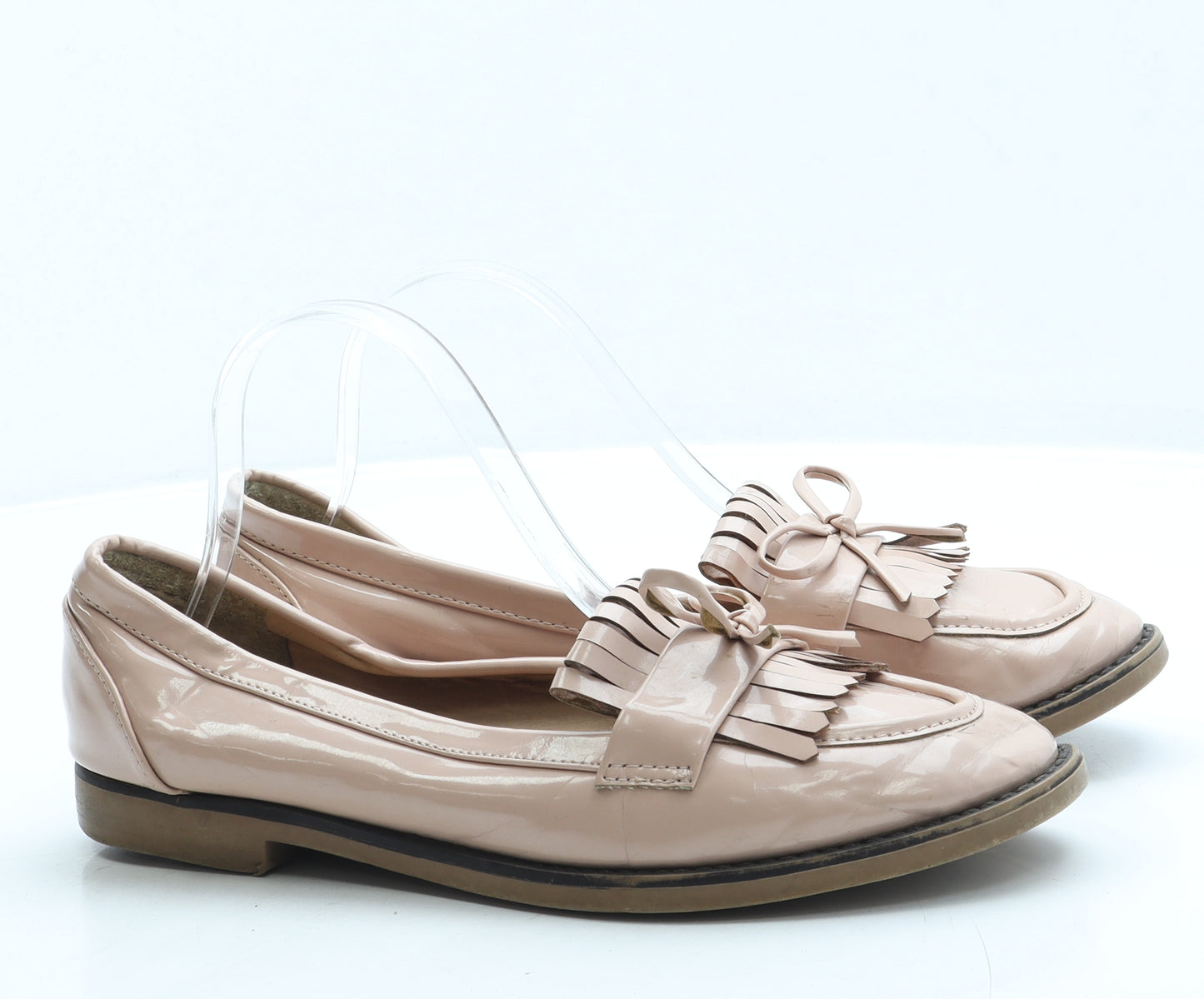 Dorothy Perkins Womens Pink Leather Loafer Flat UK 6