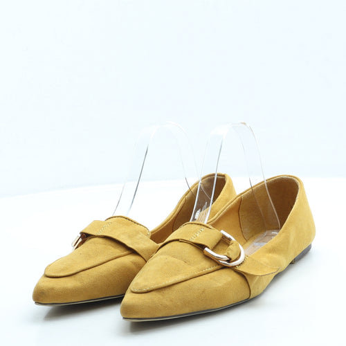 George Womens Yellow Suede Flat UK 6 39
