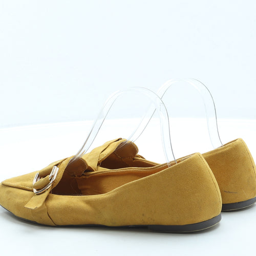 George Womens Yellow Suede Flat UK 6 39