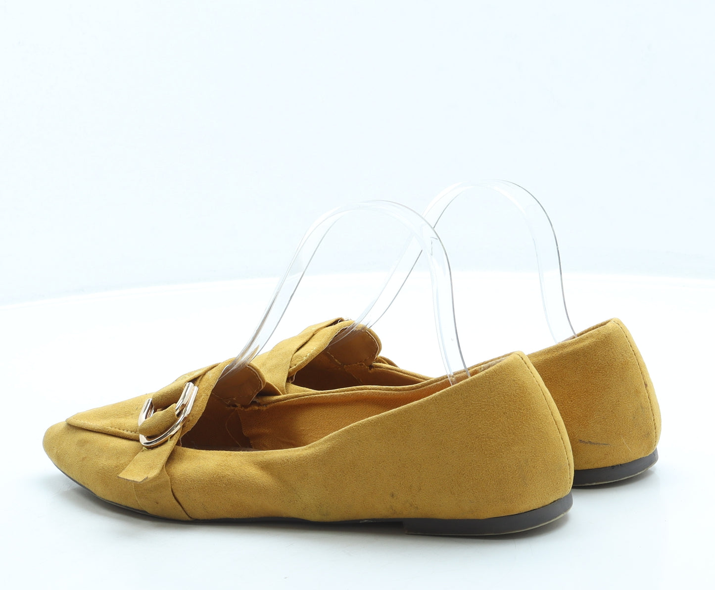 George Womens Yellow Suede Flat UK 6 39