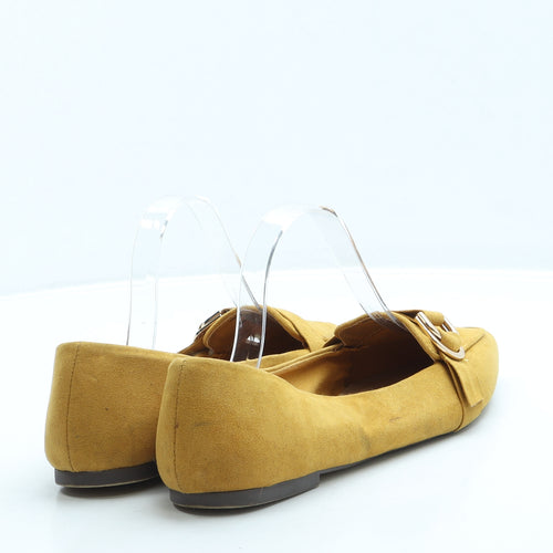 George Womens Yellow Suede Flat UK 6 39