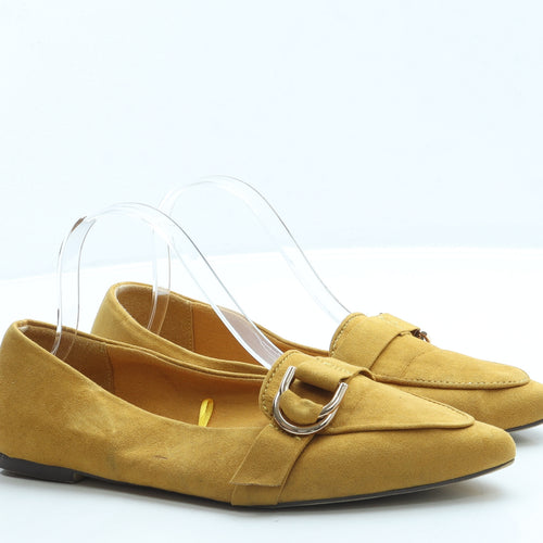 George Womens Yellow Suede Flat UK 6 39